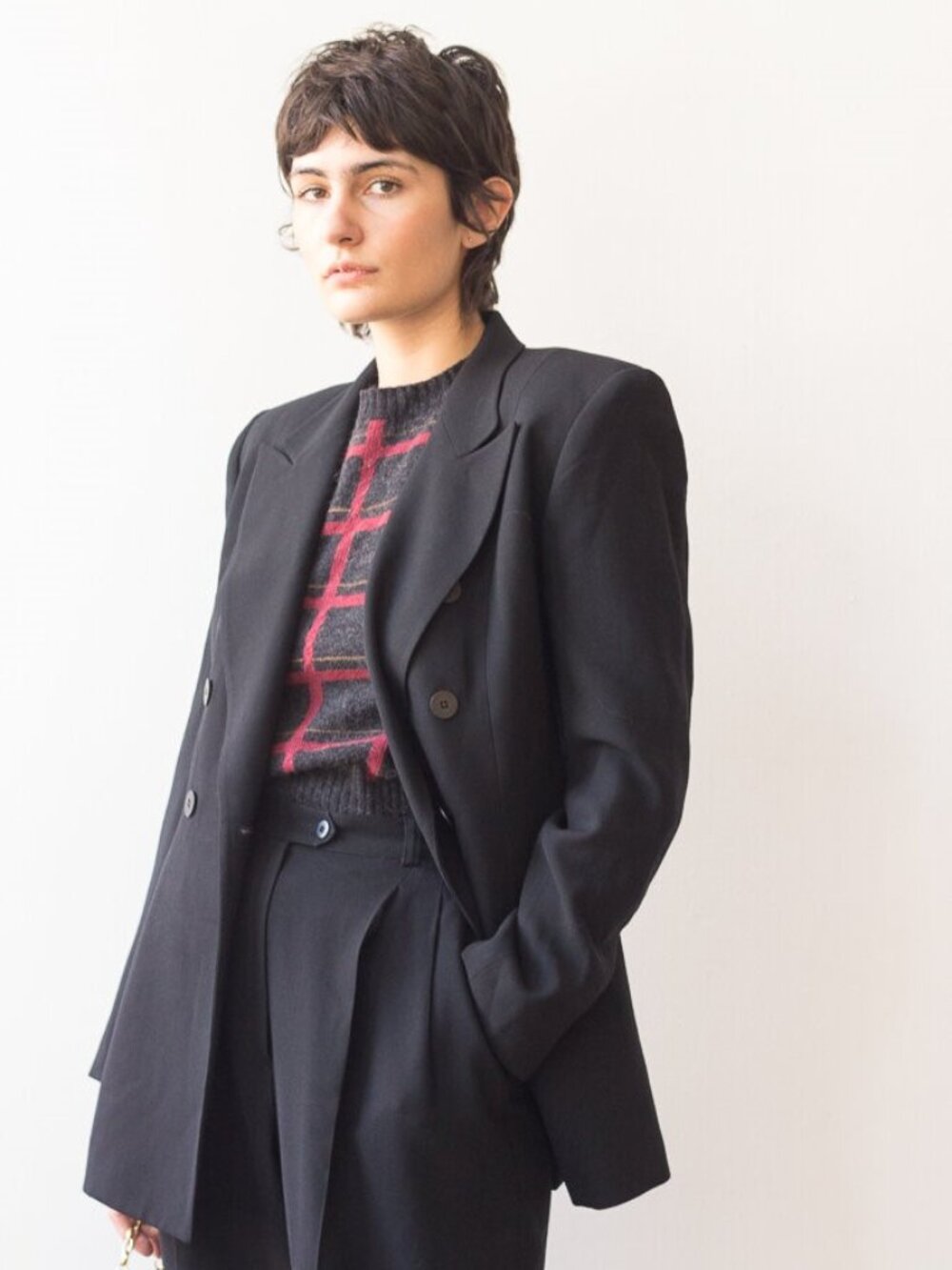 Vintage 90s Rena Rowan Double Breasted Blazer (SZ 4) and Skirt (SZ 8) Suit